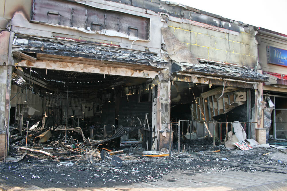 Business after a fire.