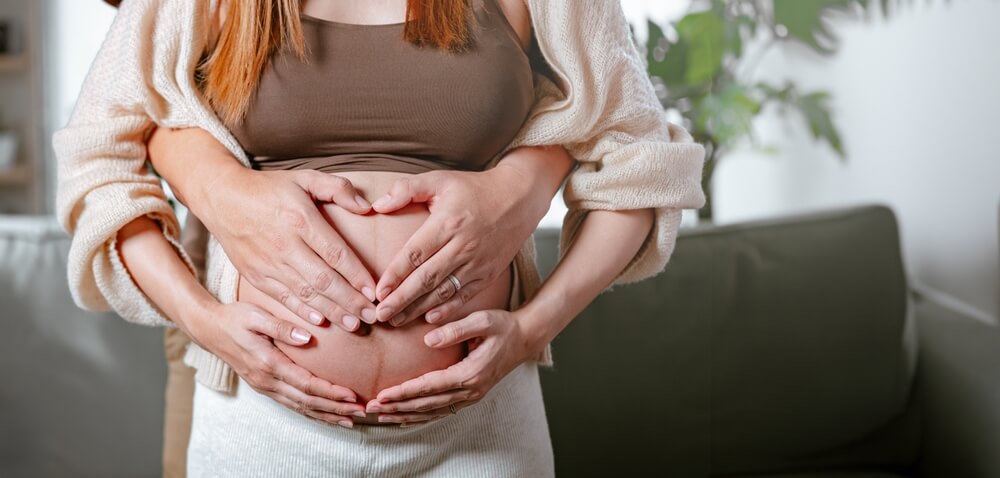 Pregnant woman with husband